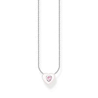 Thumbnail for Thomas Sabo Damen Kette Herz mit pinkem Stein Silber, aus 925er Sterlingsilber mit Herz-Anhänger, Länge 45cm, KE2184-041-9-L45v im Sale