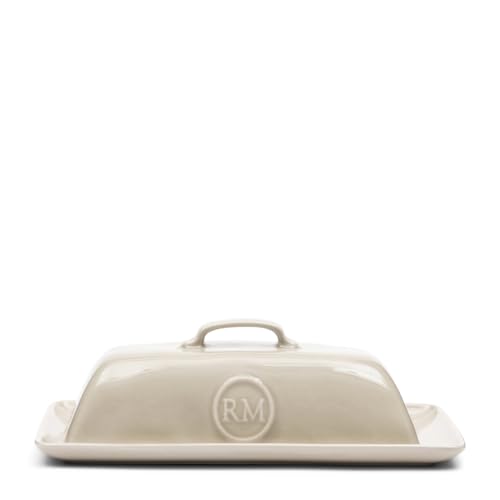 Riviera Maison Butterdose mit Deckel Beige Butterdose aus Porzellan geeignet für frische Butter Küchengeschirr - Portofino Butter Dish - (LxBxH) 17.5x14x14 im Sale