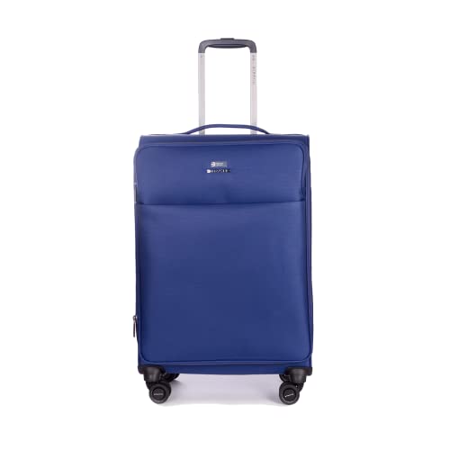 Stratic Light + Koffer Weichschale Reisekoffer Trolley Rollkoffer mittelgroß, TSA Kofferschloss, 4 Rollen, Erweiterbar, Größe M, Blau im Sale