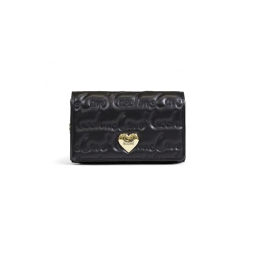 Borsa donna Love Moschino tracolla in ecopelle nero B25MO39 JC4128PP1LLJ0000 Piccola im Sale