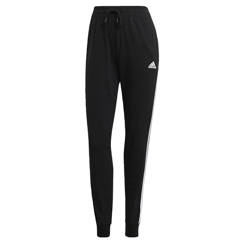 adidas Damen Essentials Single Jogginghosen, Black/White, im Sale