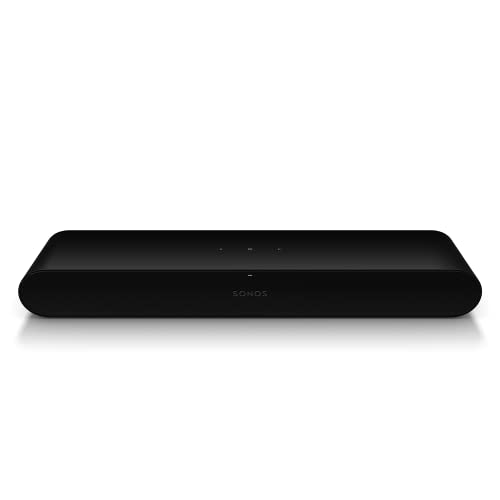 Sonos Ray Soundbar – Einzigartig kompakte All-in-One-Soundbar mit Blockbuster-Sound für Filme, Spiele und WLAN-Musikstreaming – Kompatibel App und Apple AirPlay – In Schwarz