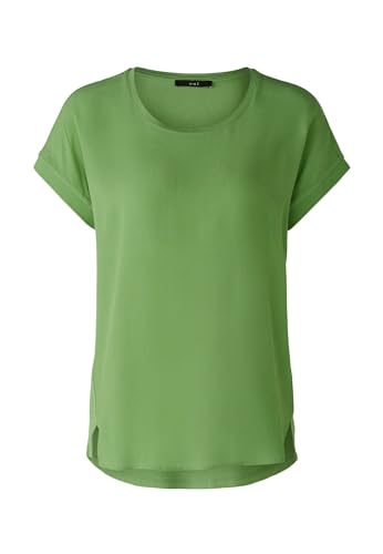 Oui Damen Blusenshirt Ayano 100% Viskosepatch lässig geschnitten Uni Business, Freizeit, Festlich Rundhals Blende Viskose im Sale