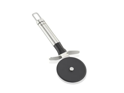 Leifheit Pizzaschneider NylonSterling-Serie, Pizzaroller aus Edelstahl mit Nylonrad, Schneiden ohne Kratzer, Pizza cutter mit ovaler Griffform, Fingerschutz und praktischer Aufhängeöse, silber im Sale