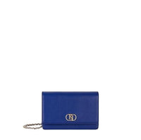 Thumbnail for Elisabetta Franchi BS01A41E2 Tasche Indigoblau Schultergurt mit Metall-Logo, blau im Sale