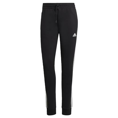 adidas Damen Essentials 3-Stripes Jogginghosen, Black/White, im Sale