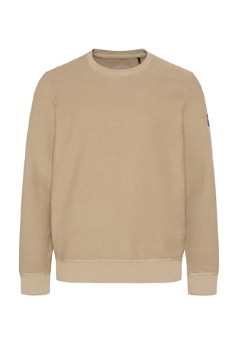 Camp David Herren Sweatshirt Reversed mit Patch-Print Tan im Sale