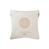 Thumbnail for LEXINGTON Sea Embroidered Recycled Cotton Pillow Cover, White/Lt Beige, 50x50