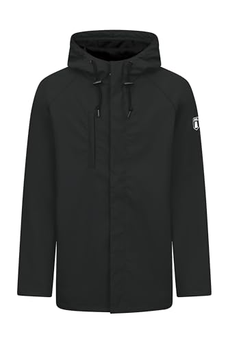 derbe Regenjacke Passby Plain Herren Jet Black Schwarz | Friese | Männer | Mesh-Futter | Regen | Jacke | Kapuze im Sale