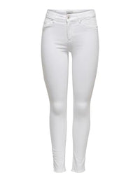 Thumbnail for Damen ONLY Skinny Fit Jeans | Mid Waist Stretch Denim Hose | ONLBLUSH Life Röhrenjeans, Farben:Weiß, im Sale