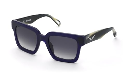 Zadig & Voltaire Damen Szv420 Sonnenbrille, Glänzendes Opalblau, 52/21/140 im Sale