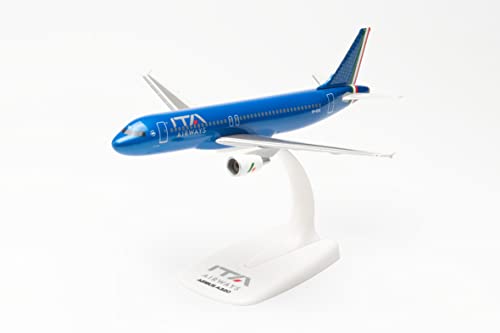 Herpa Modellflugzeug Airbus A320 ITA Airways, Ei-DTE Paolo Rossi Maßstab 1:200 - Snap-Fit, Modellbau Flugzeug, Flugzeugmodell, Miniatur Deko, Steckmodell mit Standfuß aus Kunststoff im Sale