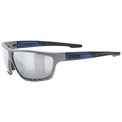 uvex Unisex – Erwachsene, sportstyle 706 Sportbrille, rhino deep space matt/silver, one size im Sale