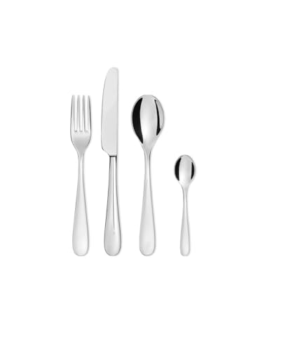 Alessi 5180s24m Nuovo Milano 24-teiliges Monobloc-Besteckset aus Edelstahl 18/10 poliert