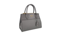 Thumbnail for Prada Damen Grau Saffiano Leder Schultertasche 1BA116 im Sale