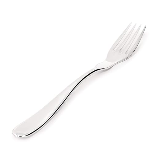 Alessi Nuovo Milano, Fischvorlegegabel glänzend und poliert aus Edelstahl, 13.2 x 2.5 x 13.3 cm im Sale