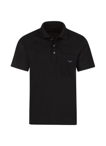 Trigema Herren Trigema Herren Single-jersey 637602 Poloshirt, Schwarz (Schwarz 008), 4XL EU im Sale