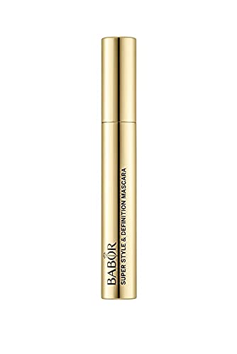 BABOR MAKE UP Super Style & Definition Mascara black, Volumen Wimperntusche mit Kamm, für perfekt getrennte Wimpern, mit Silikonbürste, 8 ml