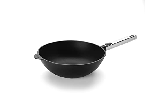 Woll Diamond Logic XR Pro Wok- und Rührpfanne mit Edelstahlstiel - Induktiv -, Ø 28 cm, 10 cm hoch, mit abnehmbarem Edelstahlstiel - Geeignet für alle Herdarten, Aluminiumguss, Antihaft-Versiegelung im Sale