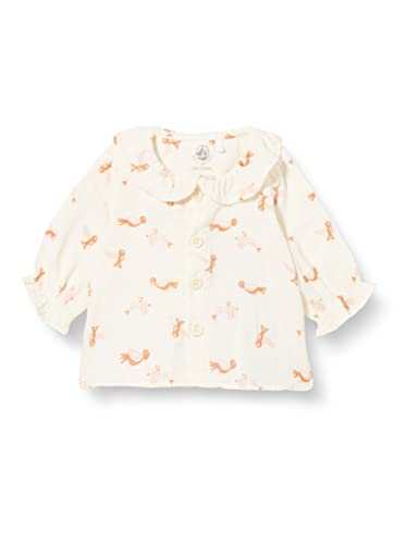 Petit Bateau Baby Mädchen Langarmbluse, Weiss Avalanche / Mehrfarbig, 3 Jahre im Sale