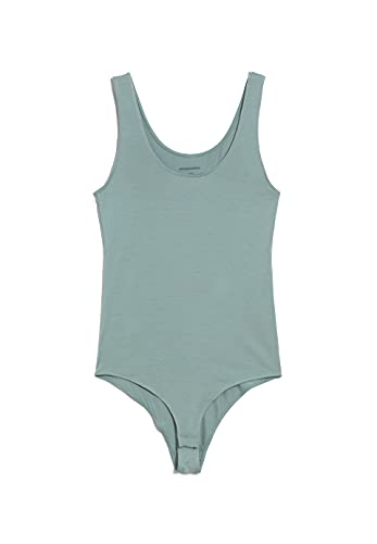 ARMEDANGELS AASAMA - Damen Eucalyptus Green Unterwäsche Bodysuit Rundhalsausschnitt Fitted im Sale