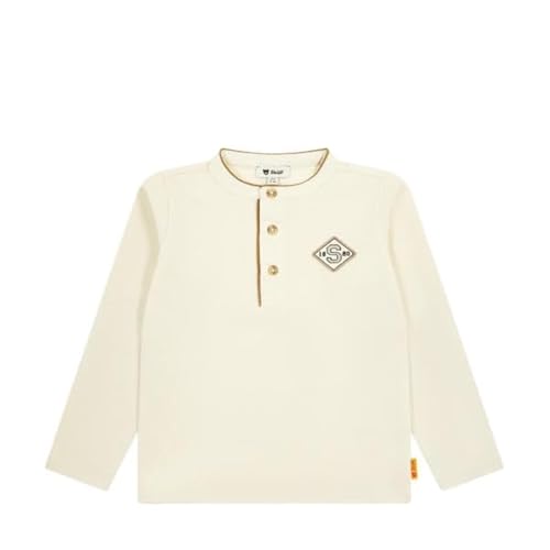 Steiff Poloshirt Langarm EU Größe 128 Eggnog, Jungen Polo-Shirt langärmelig, Polohemd für Kinder, Hemd mit Kragen, Longsleeve, weich und bequem, waschmaschinenfest im Sale