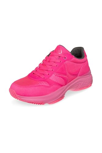 SOCCX Damen Fashion Sneaker im tonigen Materialmix Neon Lime 37 im Sale