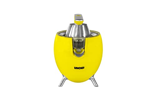 Unold 78132 Zitruspresse Power Juicy Yellow - für große und kleine Zitrusfrüchte, 300W Motor für perfekte Saft-Ausbeute, Saftstopp-Auslauf, komplett zerlegbar, spülmaschinengeeignet, BPA-frei im Sale