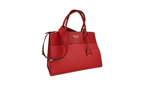 Prada Damen Rot Saffiano Leder Schultertasche 1BA130 im Sale