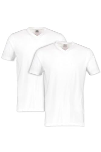 LERROS Herren Doppelpack V-Ausschnitt T-Shirt, Weiß,  EU im Sale