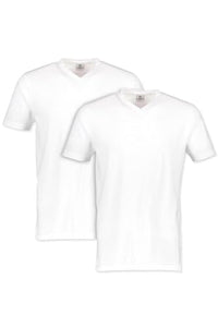 Thumbnail for LERROS Herren Doppelpack V-Ausschnitt T-Shirt, Weiß,  EU im Sale