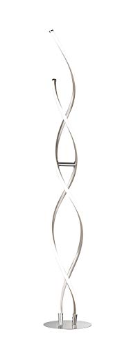 WOFI Standleuchte, Aluminium, Integriert, 16.2 W, Nickel Matt, 22 x 22 x 131 cm im Sale