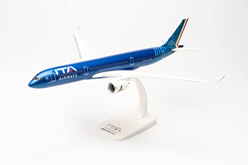 Herpa Modellflugzeug ITA Airways Airbus A350-900 Ei-IFA Maßstab 1:200 - Snap-Fit, Modellbau Flugzeug, Flugzeugmodell für Sammler und Bastler, Miniatur Deko, Steckmodell mit Standfuß aus Kunststoff im Sale