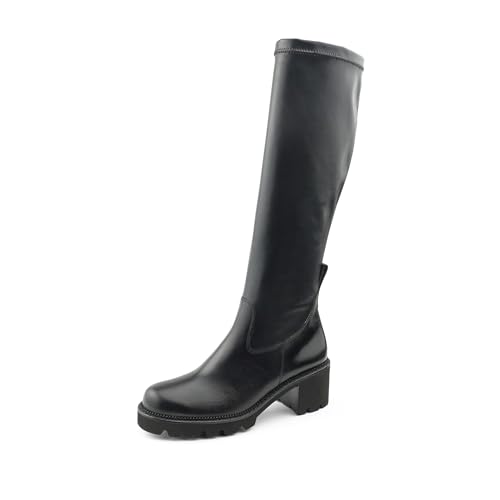 Paul Green Damen Langschaftstiefel, Frauen Klassische Stiefel,Winterschuhe,uebergangsstiefel,uebergangsschuhe,lederstiefel,Schwarz (Black),38 EU / 5 UK im Sale