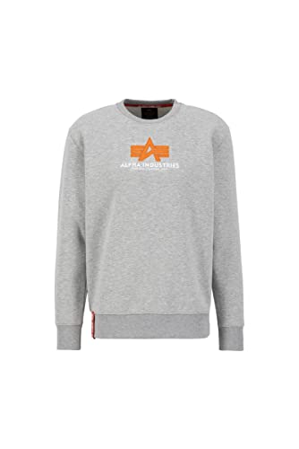 Alpha Industries Basic Sweater Rubber Sweatshirt für Herren Grey Heather im Sale