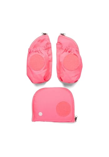 ergobag Fluo LED Seitentaschen Set Geeignet für pack, cubo, cubo light und wide Pink im Sale