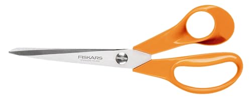 Fiskars Universalschere für Bastel-, Näh-, und Büroarbeiten, Classic, Länge: 21 cm, Für Rechtshänder, Orange, 1005148 im Sale