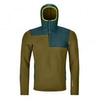 Thumbnail for ORTOVOX Herren Fleece Plus Anorak, Grün (Green Moss), im Sale