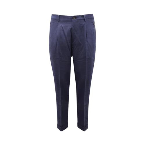 ETRO 1407AR Pantalone Uomo Wool Trousers blue-52 im Sale