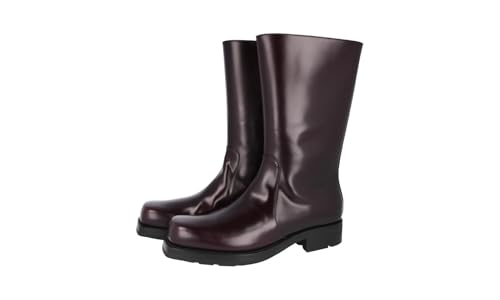 Prada Herren Braun gebürstetes Spazzolato Leder Stiefel 2UG004 B4L F0397 43 EU/UK 9 im Sale