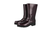 Thumbnail for Prada Herren Braun gebürstetes Spazzolato Leder Stiefel 2UG004 B4L F0397 43 EU/UK 9 im Sale