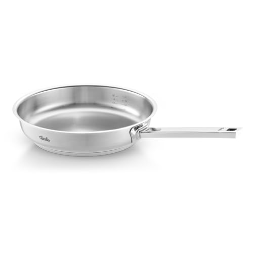 Fissler Original-Profi Collection / Edelstahl-Pfanne (Ø 24 cm) Stielpfanne unbeschichtet mit Innen-Skala - Induktion, Silber im Sale