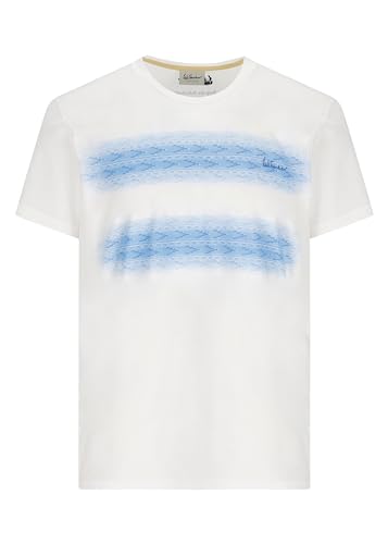 Luis Trenker Herren T-Shirt Luthiago mit Ethno Print, Farbe:weiß, im Sale