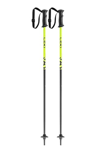 LEKI Kinder Rider Skistöcke, Black-Neonyellow-White, 90cm im Sale