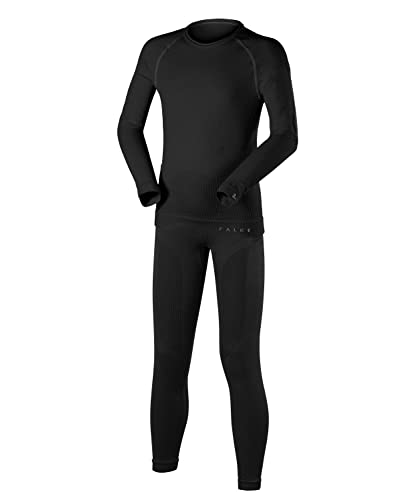 FALKE Unisex Kinder Maximum Warm K UW Funktionsgarn schnelltrocknend 1 Stück Baselayer-Set, Schwarz (Black 3000), 146-152 im Sale