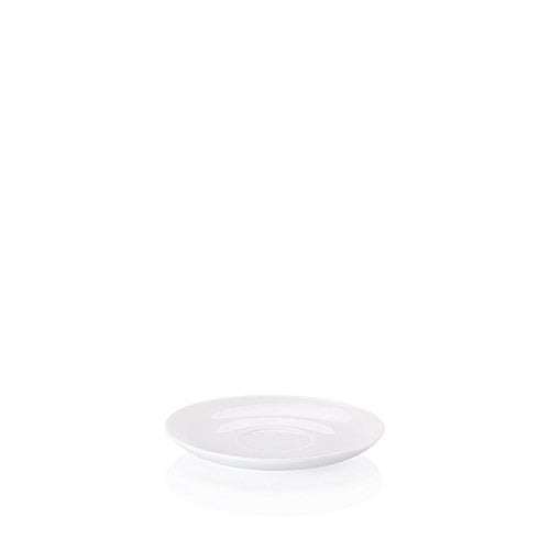 Arzberg Form 1382 Weiss Tee-Untertasse, Porzellan, White, 16.7 x 16.7 x 6.5 cm im Sale