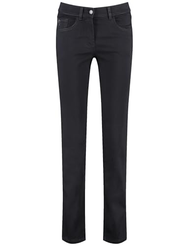 Gerry Weber Damen Jeans SOL꞉INE BEST4ME Slim Fit mit Ziersteinchen unifarben reguläre Länge Black Black Denim 38 im Sale