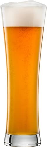 SCHOTT ZWIESEL Weizenbierglas Beer Basic 0,5 l (4er-Set), geradlinige Weizengläser für Weizenbier, spülmaschinenfeste Tritan-Kristallgläser, Made in Germany (Art.-Nr. 130007) im Sale