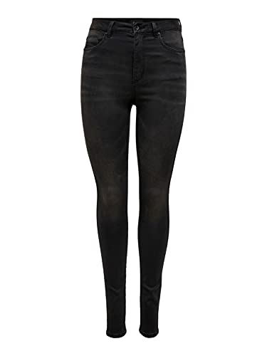 ONLY Damen Onlroyal Life Hw Sk Dnm Bj13963 Noos Jeans, Black Denim,  / 30L EU im Sale