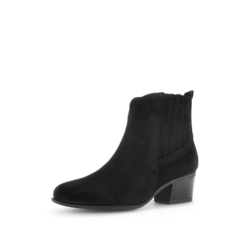 Gabor Damen Chelsea Boots, Frauen Stiefeletten,Leichte Mehrweite (G),Kurzstiefel,uebergangsschuhe,schwarz (Micro),39 EU / 6 UK im Sale